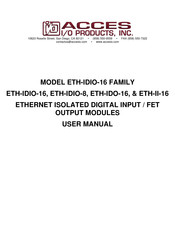 Acces I/O products ETH-IDIO-8 User Manual