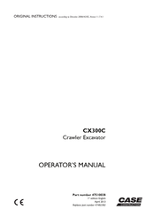 Case CX300C Operator's Manual