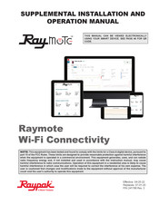 Rheem Raypak Raymote Installation And Operation Manual
