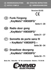 Conrad Electronic KeyMatic KM300FG Operating Instructions Manual