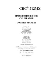 Capintec CRC-712MX Owner's Manual