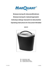 Marquant 929-072 Operating Instructions Manual