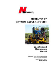 Nordco LS-C Operation And Maintenance Manual