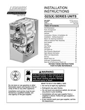 Lennox G23Q4/5-75 Installation Instructions Manual