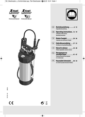 Steelmaster V5 Operating Instructions Manual