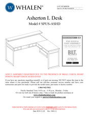 Whalen Asherton SPUS-ASHD Instruction Booklet
