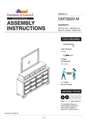 Furniture of America CM7302D-M Assembly Instructions Manual
