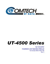 Comtech EF Data UT-4518-1 Installation And Operation Manual