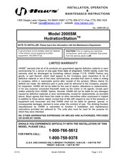 Haws Hydration Station 2000SM Installation, Operation & Maintenance Instructions Manual