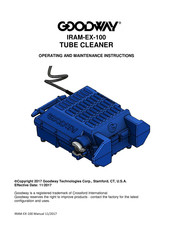 Goodway IRAM-EX-100 Operating And Maintenance Instructions Manual