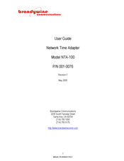Brandywine NTA-100 User Manual