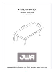 JWA WILSHERE 69732 Assembly Instruction Manual