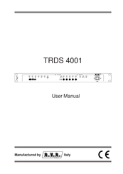 R.V.R. Elettronica TRDS 4001 User Manual