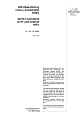 Stromag HHEV Service Instructions Manual