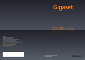 Siemens Gigaset DX600A ISDN Manual