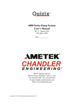 Chandler Ametek Quizix 6000 Series User Manual