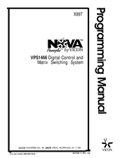 Vicon NOVA Powerplus VP3466 Programming Manual