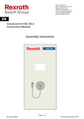 Bosch Rexroth IndraControl VAC 30.2 Assembly Instruction Manual
