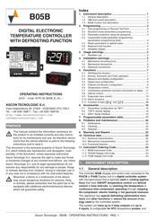 Ascon tecnologic B05B Operating Instructions Manual