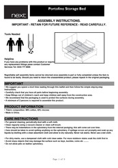 Next PORTOFINO BED Assembly Instructions Manual