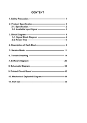 Daewoo DLT-37C3 Service Manual