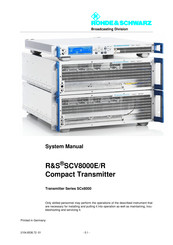 Rohde & Schwarz SCV8000E/R System Manual