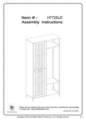 Walker Edison HT72SLD Assembly Instructions Manual