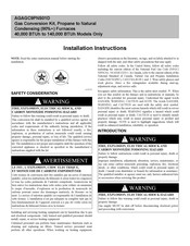 Carrier AGAGC9PNS01D Installation Instructions Manual
