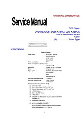 Panasonic DVD-K32PLA Service Manual