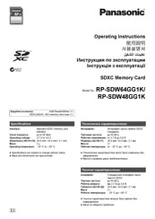 Panasonic RP-SDW64GG1K Operating Instructions Manual