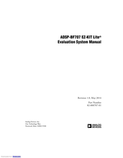 Analog Devices EZ-KIT Lite ADSP-BF707 Manual