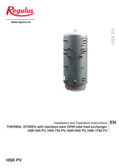 Regulus HSK 1700 PV Installation And Operation Instruction Manual