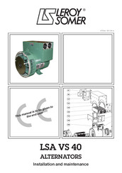 Leroy-Somer LSA VS 40 Installation And Maintenance Manual