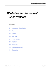 MASSEY FERGUSON 5400 Series Service Manual