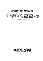 Hyundai Robex 22-7 Operation Manual