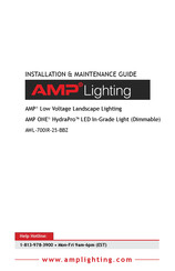Amp Lighting ONE HydraPro AWL-700IR-25-BBZ Installation & Maintenance Manual