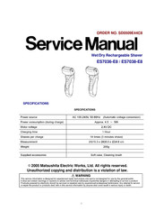 Panasonic ES7036-E8 Service Manual