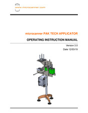 Microcanner PAK TECH Operating Instructions Manual