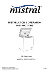 Mistral MCFH98 Installation & Operation Instructions
