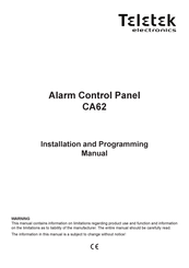 Teletek Electronics CA62 Installation And Programming Manual
