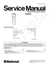 National ES4001 Service Manual