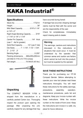 KAKA Industrial 173214 Operation Manual
