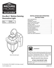 HeathCo HeathZenith SECURE HOME DualBrite SH-4272-BK Manual
