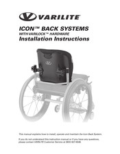 VARILITE ICON BACK SYSTEM Installation Instructions Manual