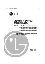 LG LX-M240 X Owner's Manual