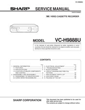 Sharp VC-H9888U Service Manual