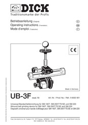 Dick UB-3F Operating Instructions Manual
