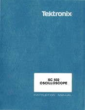 Tektronix SC 502 Instruction Manual