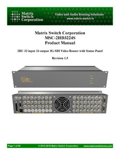 Matrix Switch Corporation MSC-2HD3224S Product Manual