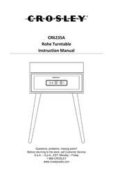 Crosley Rohe Instruction Manual
